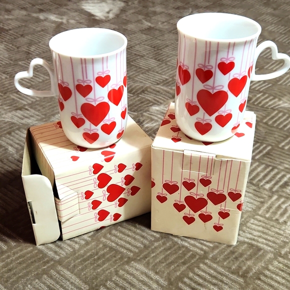 Other - Heart Mugs Set if 2 from Mervyn's 1990's NIB